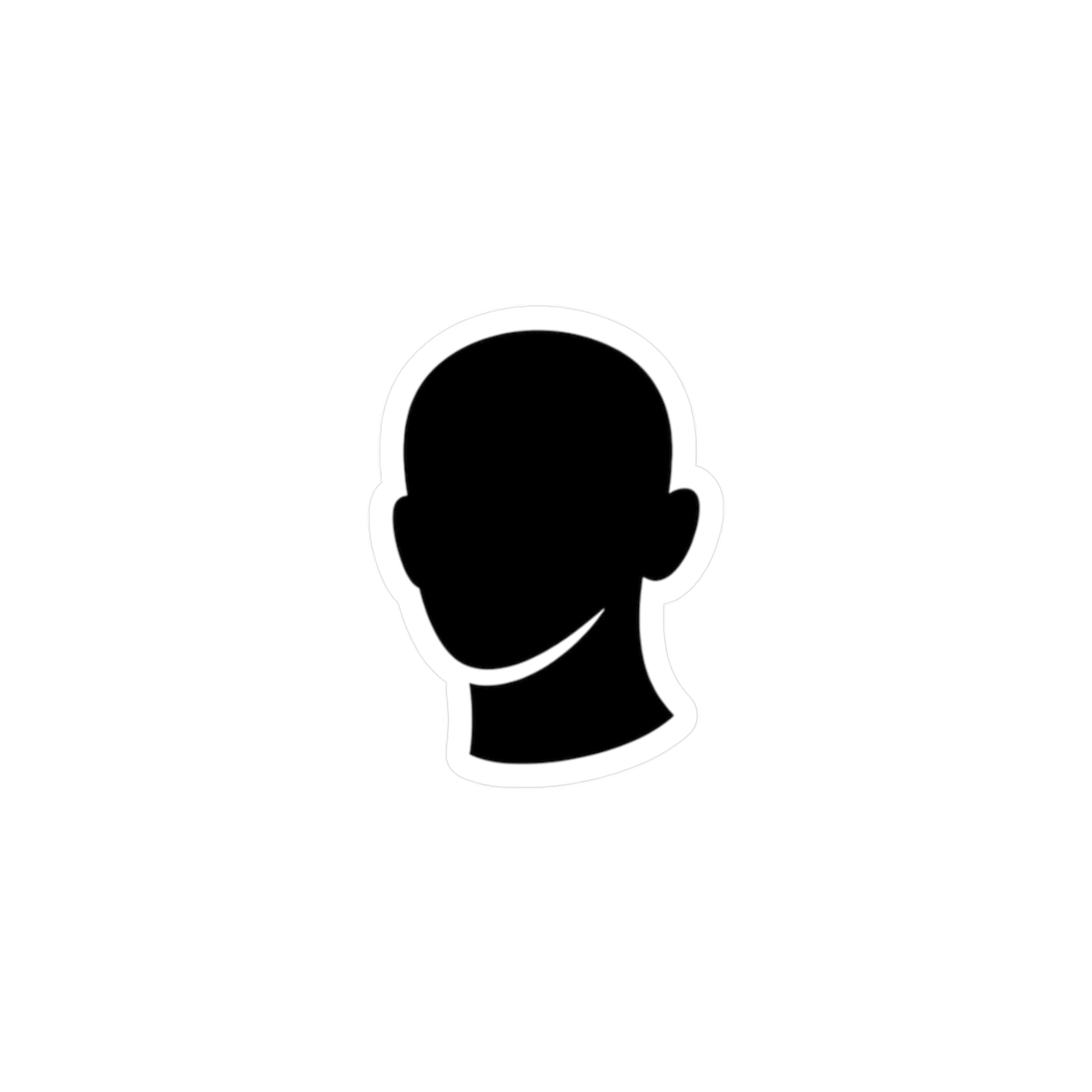 Vinyl Sticker – Minimalist Laurel Head Emblem
