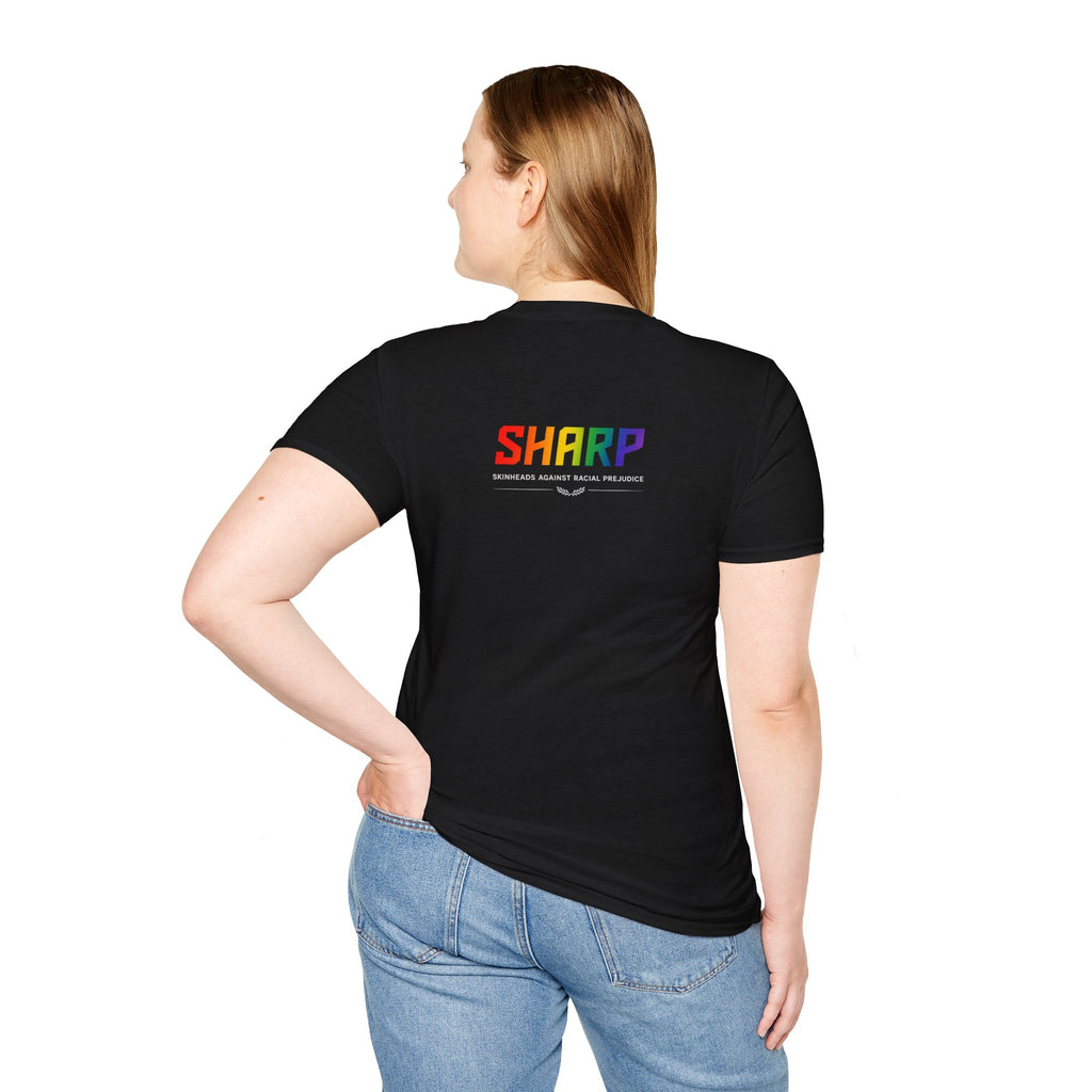 Sharp Pride T-Shirt — Rainbow Lightning Graphic Tee