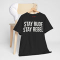 Stay Rude Stay Rebel Tee — 161.Sharp Checkerboard Graphic T‑Shirt