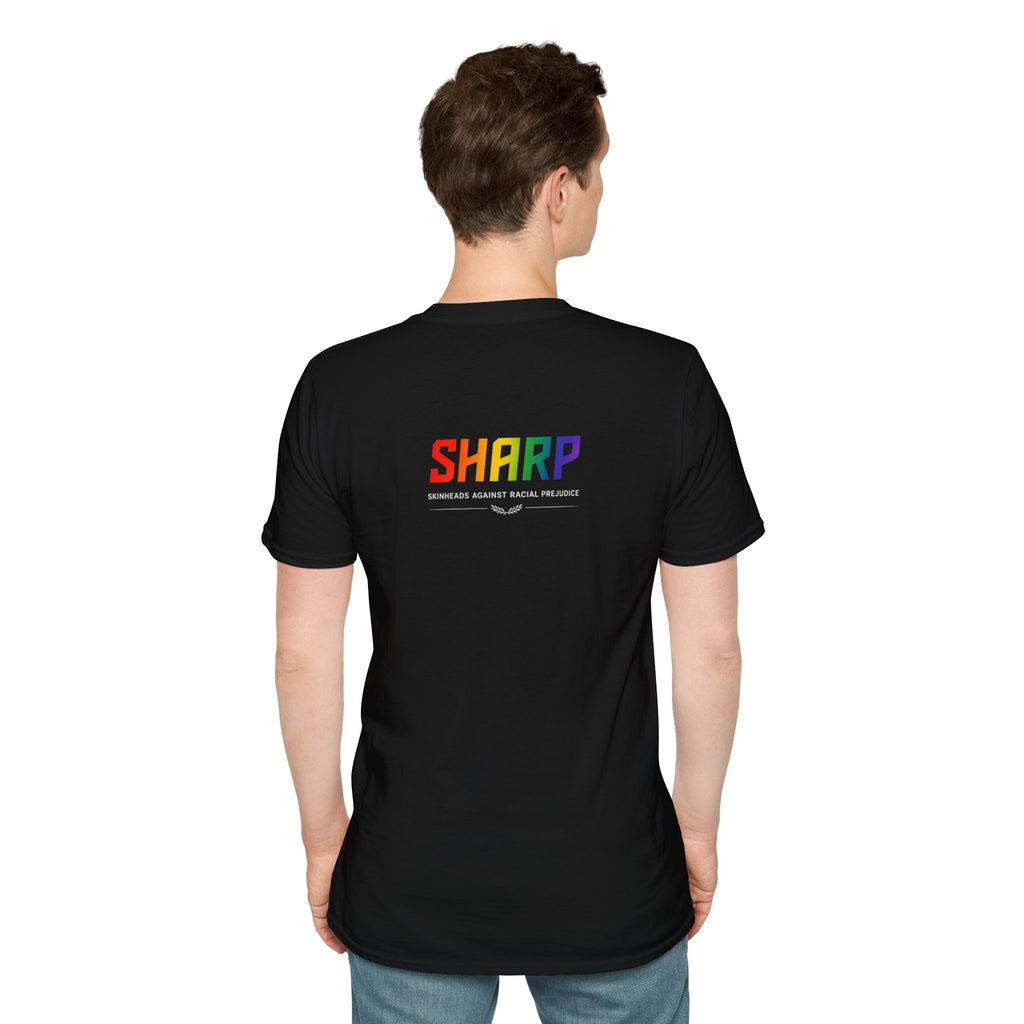 Sharp Pride T-Shirt — Rainbow Lightning Graphic Tee