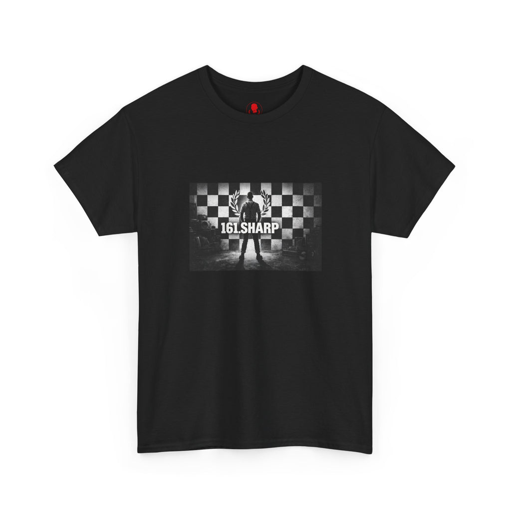 161 Sharp Checkerboard Tee — '161 SHARP' Skinhead Against Racial Prejudice Graphic Shirt