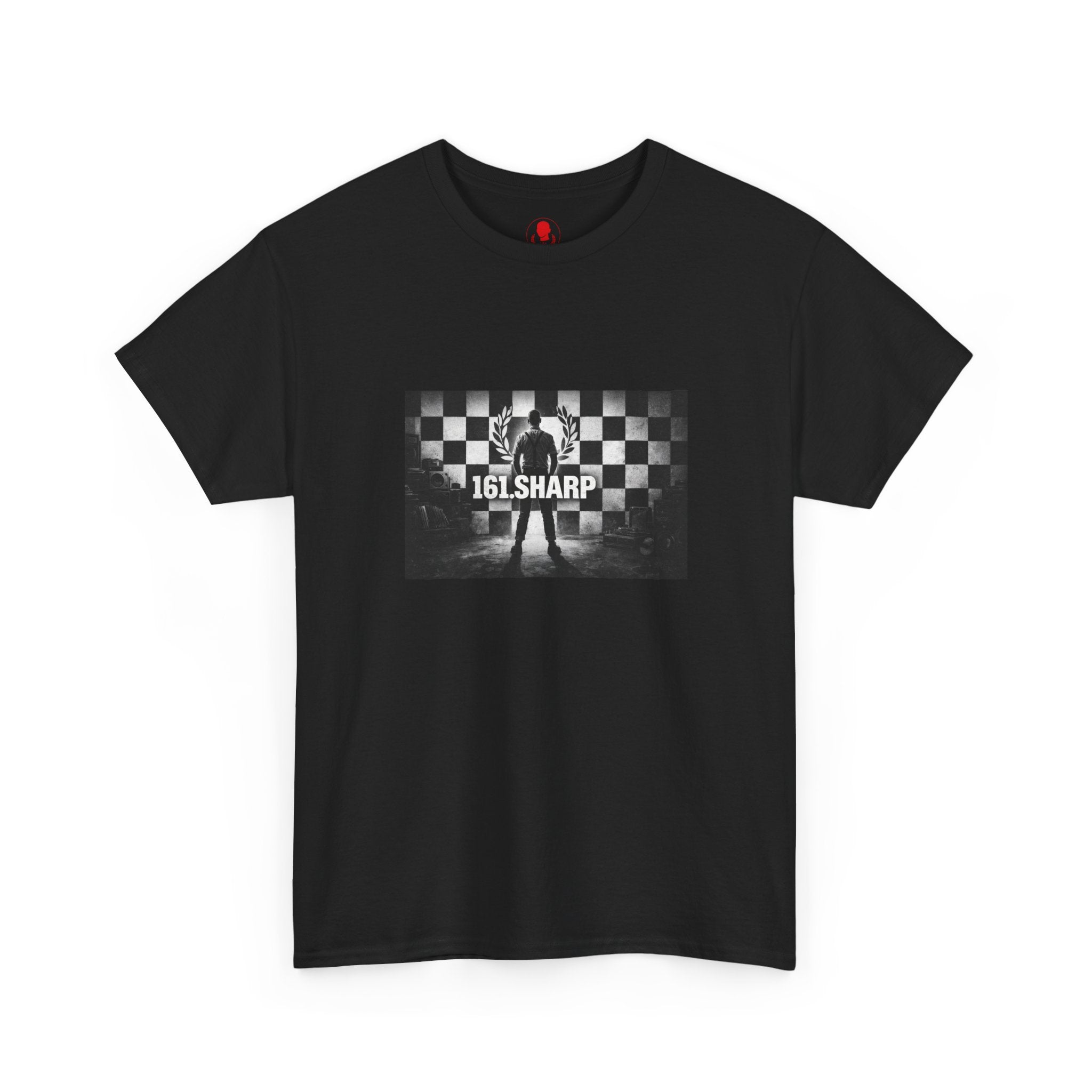 161 Sharp Checkerboard Tee — '161 SHARP' Skinhead Against Racial Prejudice Graphic Shirt