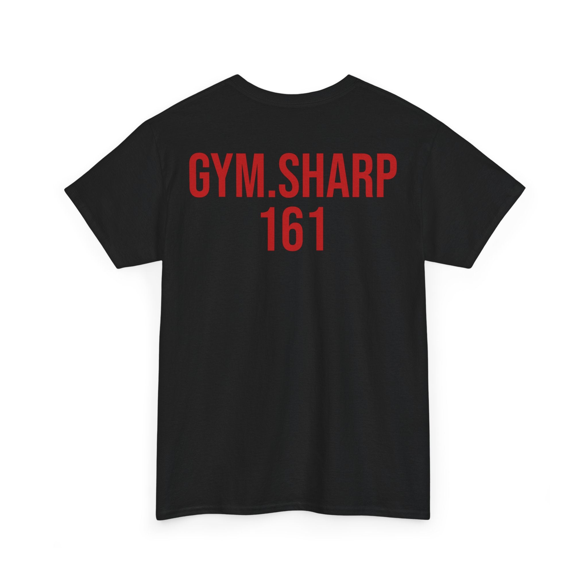 Gym.Sharp 161 T‑Shirt — Customizable Chest Logo & Back Text Athletic Tee